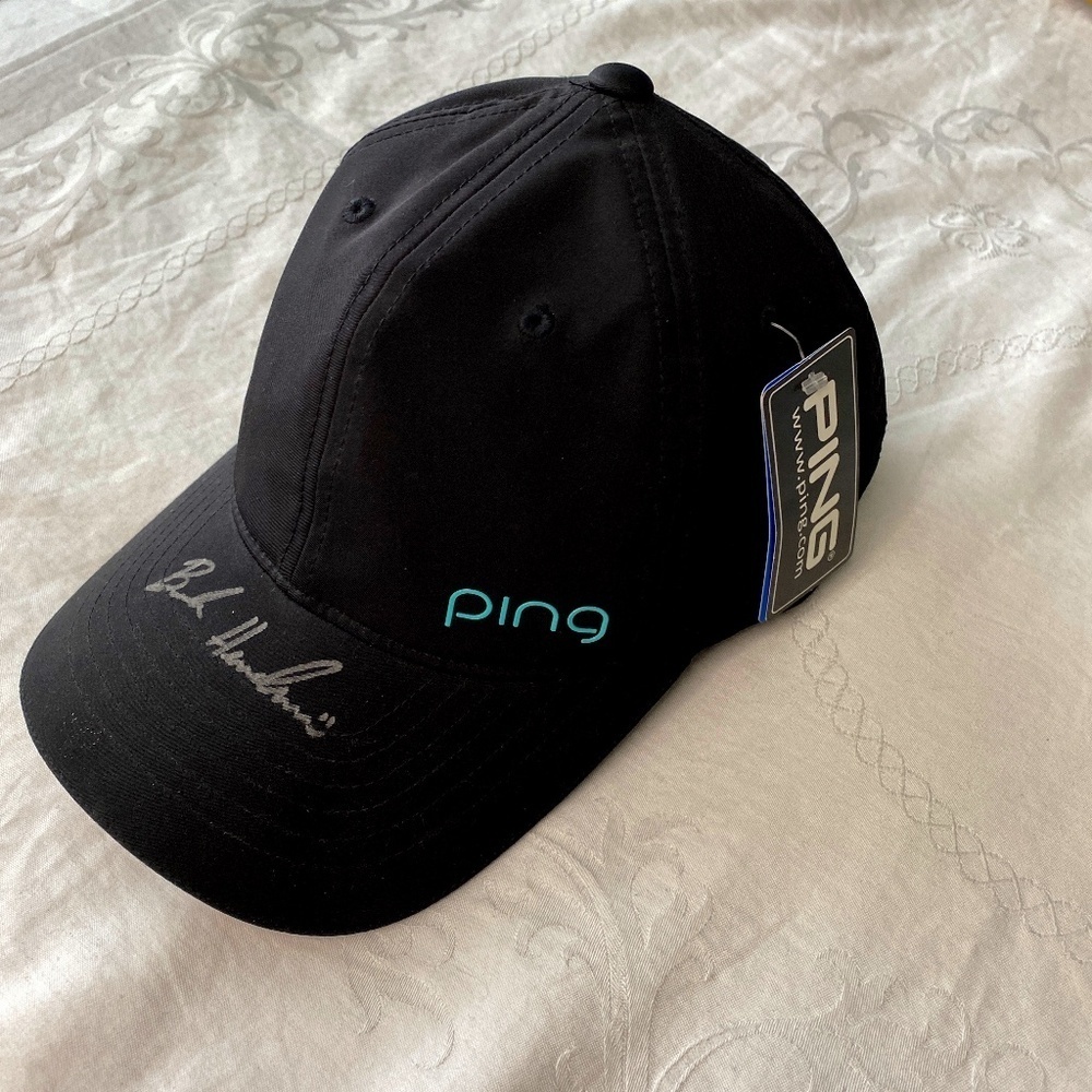 Ping NEW 110 Flexfit Teck Black Golf Hat Moisture Wicking‎ Cap Adjustable